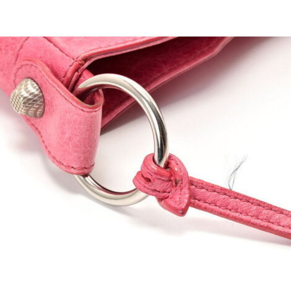 BALENCIAGA Giant Hip Pink Lambskin Shoulder Bag - Picture 4 of 12